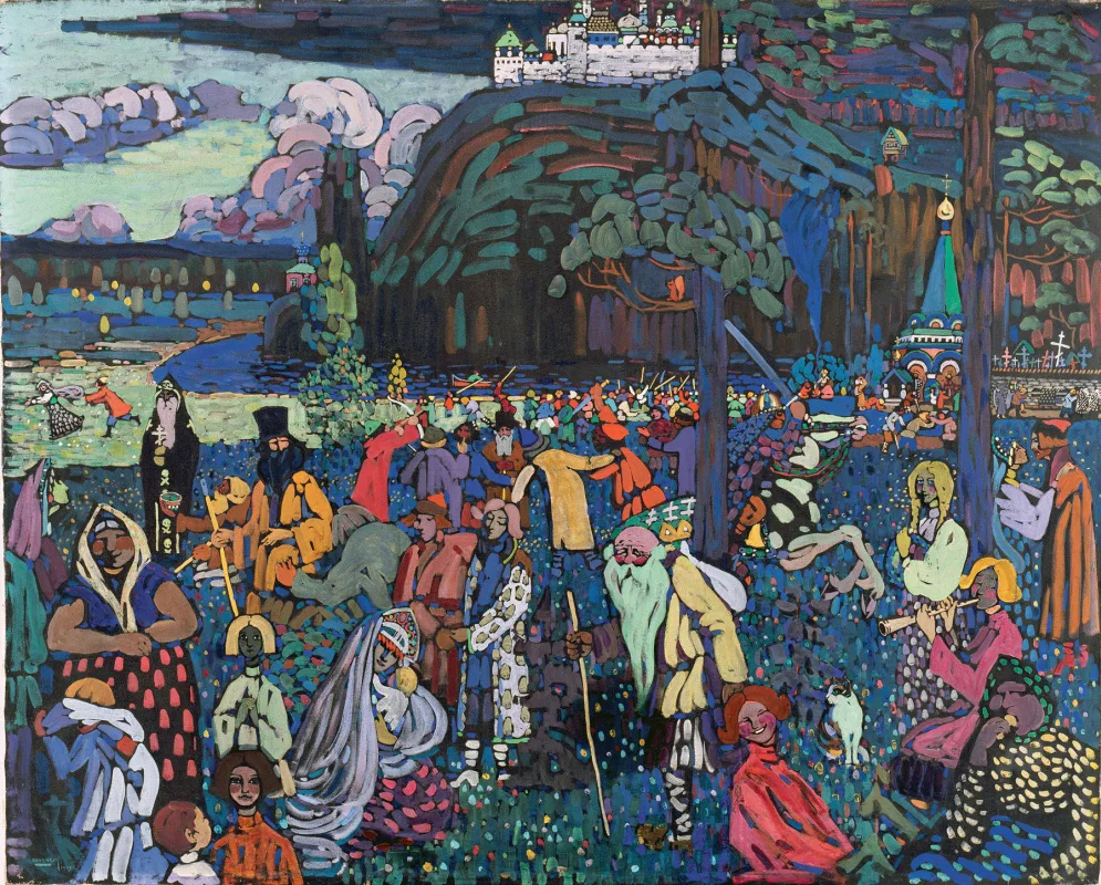 Василий Кандинский. «Красочная жизнь» («Пёстрая жизнь»), 1907. Продана на Christie's в Лондоне 14 октября 2026 года за £31,6 млн. Изображение: Wikimedia Commons, общественное достояние