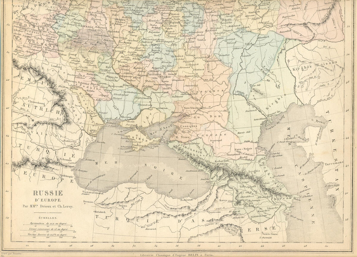 Карта "Russie D`Europe"