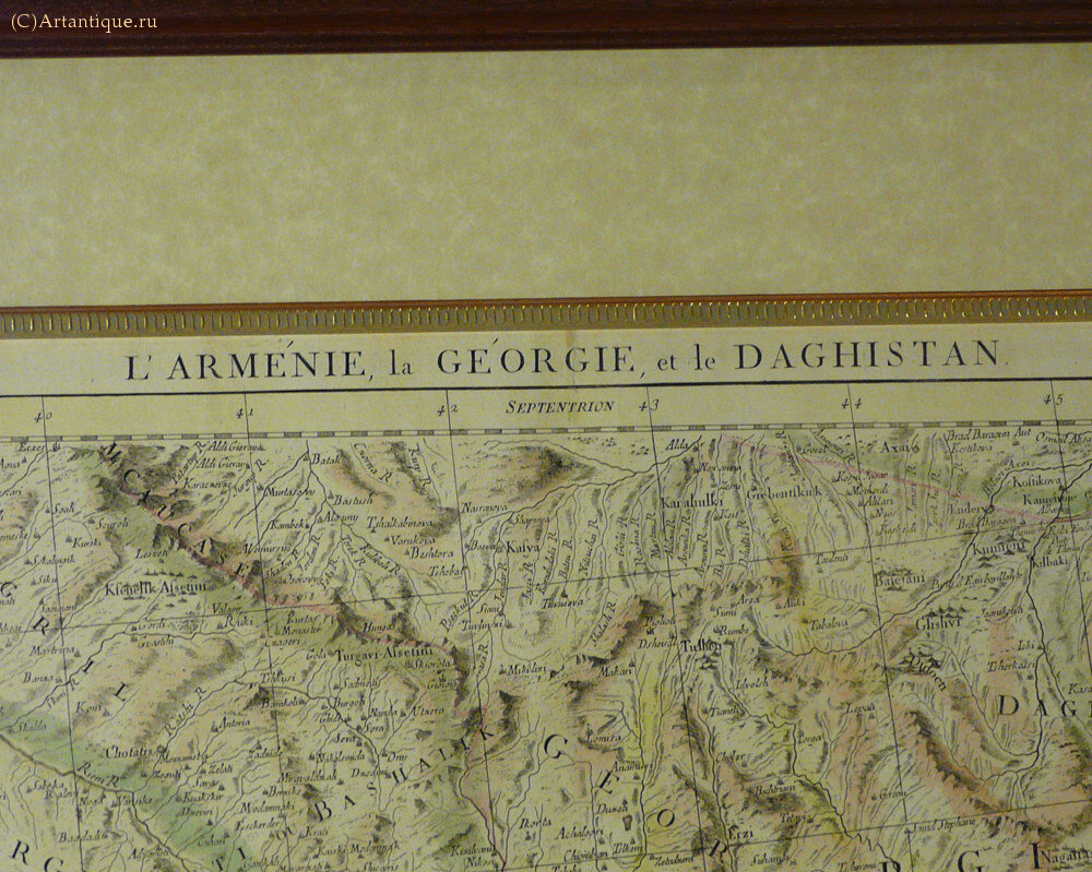 Карта "L'Armenie, la Georgie, et le Daghistan"