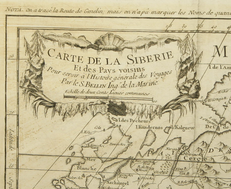 Карта "Carte de  la Siberie et des Pays voisins"
