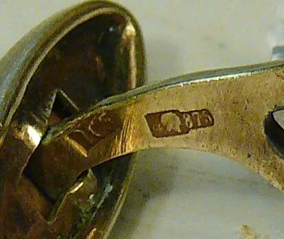 Запонки с горным хрусталём