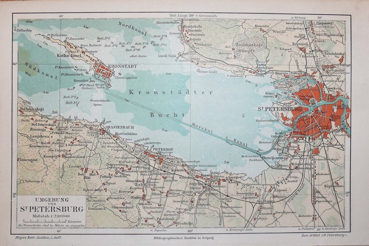 Карта "St.Petersburg", "Umgebung von St.Petersburg"
