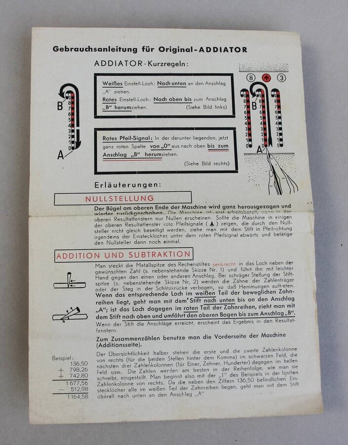 Арифмометр "ADDIATOR RAPID"