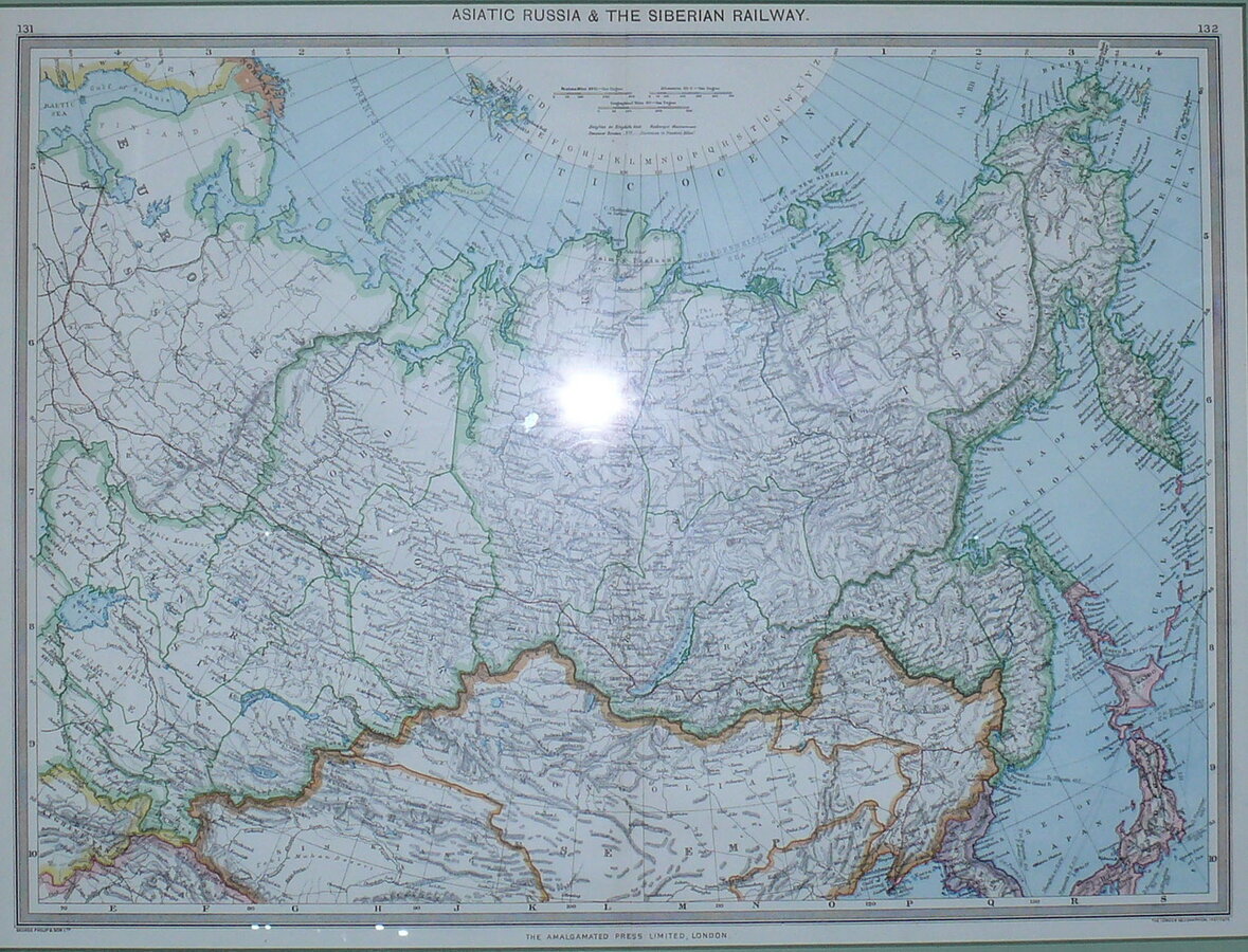Карта "Asiatic Russia & The Siberian Railway"