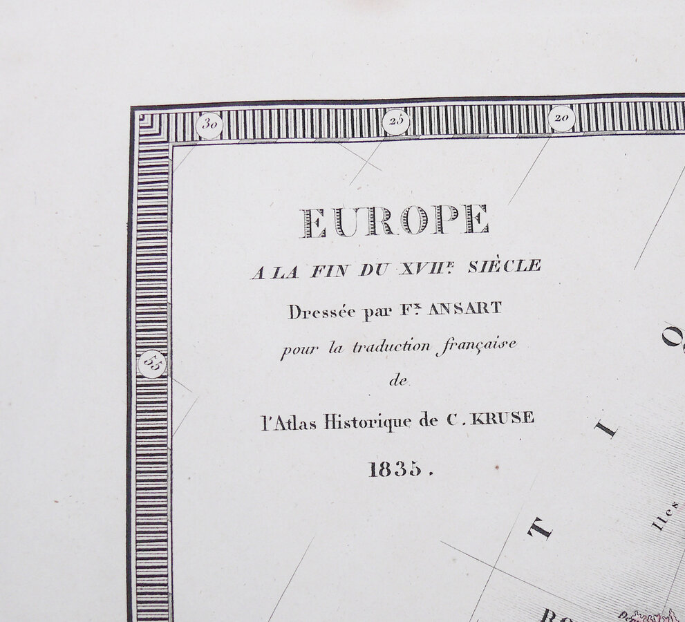 Карта "Europe a la fin du XVIIe siecle"