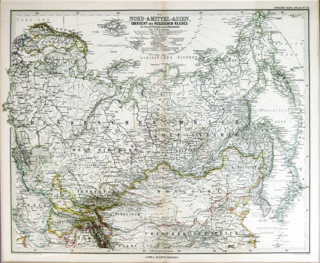 Карта "Российская Империя". 1881 год