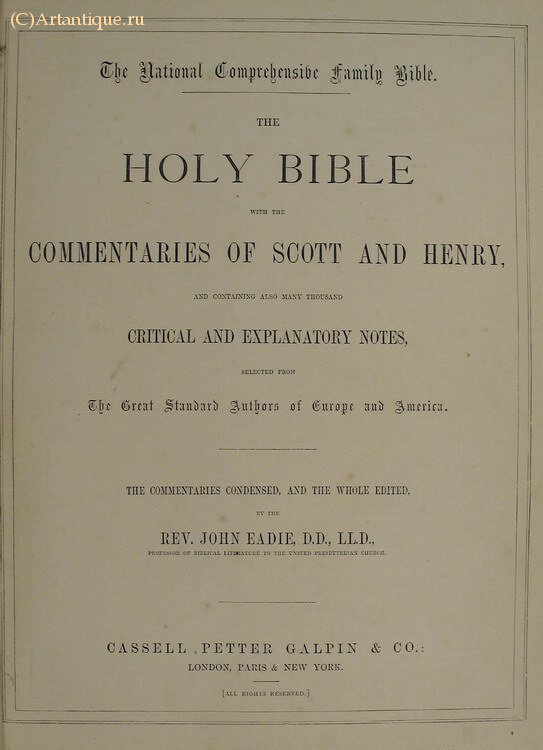 "The national illustrated Family Bible"