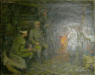 Картина "Песня в землянке"