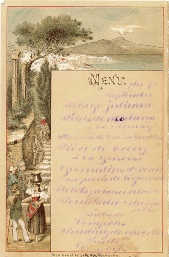 Меню      1900 - 1915 