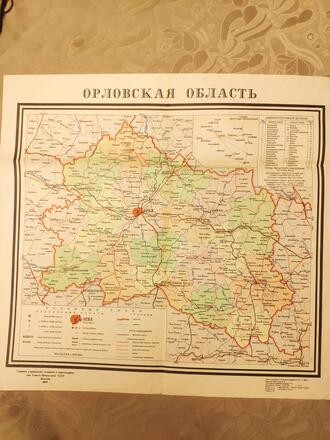 Карта Орловской области